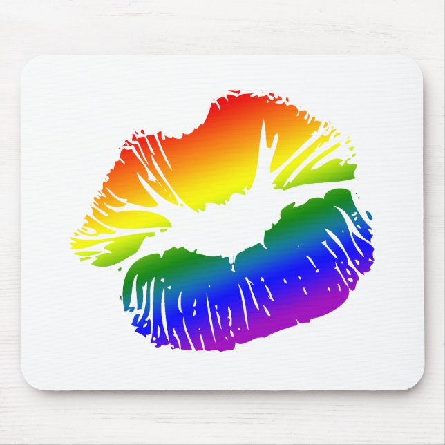 Alfombrilla De Ratón Labios 1 del arco iris (Frente)