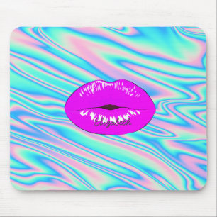 Alfombrilla De Ratón Labios Adorables Geniales y Modernos, Holográficos