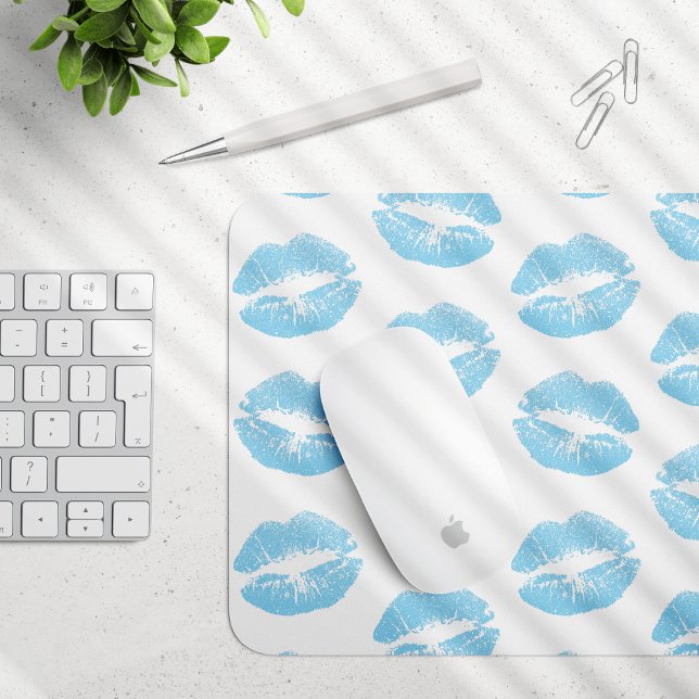 Alfombrilla De Ratón Labios Azules, Patrón De Labios, Lápiz De Labios A (Subido por el creador)