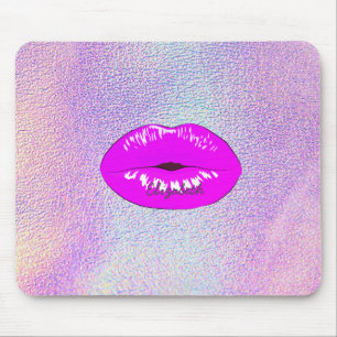 Alfombrilla De Ratón Labios Frescos Adorables, Holográfico