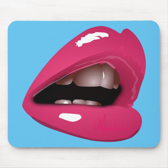 Alfombrilla De Ratón labios rosados (Frente)