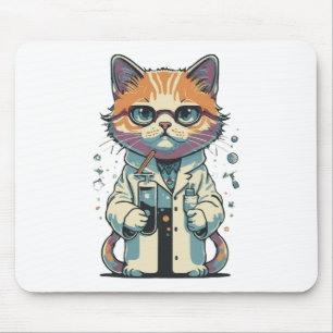 Alfombrilla De Ratón Laboratorio de gatos enfocado