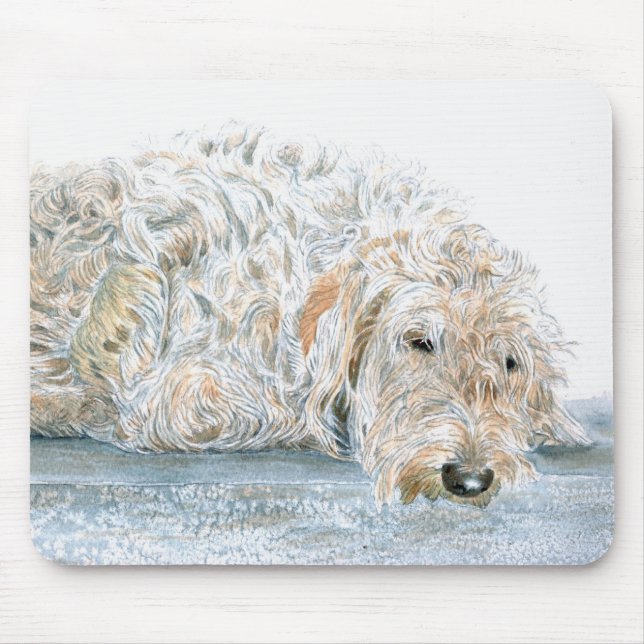 Alfombrilla De Ratón Labradoodle soñoliento Mousepad (Frente)