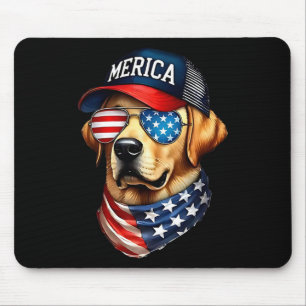 Alfombrilla De Ratón Labrador Amarillo Recuperador 4 De Julio Merica Us