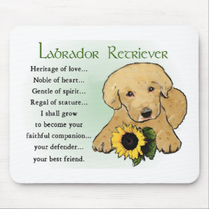 Alfombrilla De Ratón Labrador amarillo recuperador de regalos de cachor