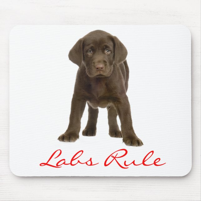 Alfombrilla De Ratón Labrador Chocolate recuperar Mousepad perro cachor (Frente)