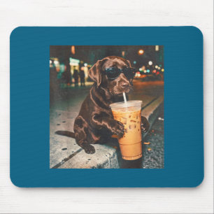 Alfombrilla De Ratón Labrador de chocolate divertido bebedores de café 