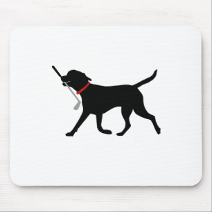 Alfombrilla De Ratón Labrador Fetch Golf Club Divertido Golf Negro Lab