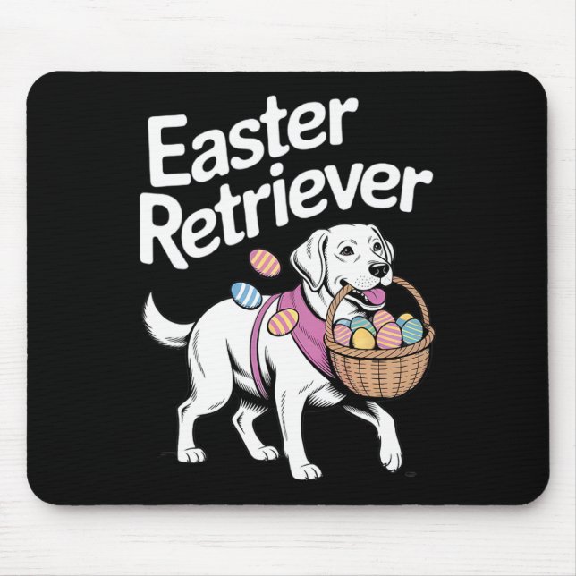 Alfombrilla De Ratón Labrador Golden Retriever Bunny Springs Eggings Ea (Frente)