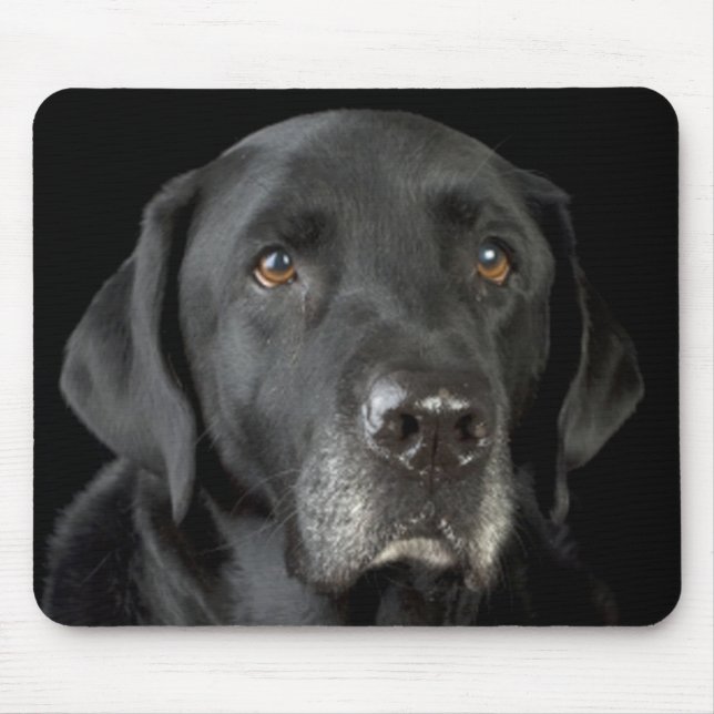 Alfombrilla De Ratón Labrador negro, Mousepad (Frente)