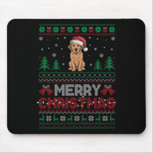 Alfombrilla De Ratón Labrador Perro ama Santa Hat Árbol de Navidad Luz