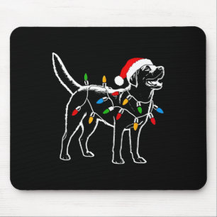 Alfombrilla De Ratón Labrador recuperador de Santa Hat Navidades encien
