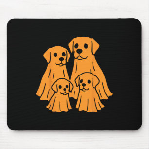 Alfombrilla De Ratón Labrador recuperador Halloween Ghost Family Funny