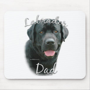 Alfombrilla De Ratón Labrador Recuperador (negro) Papá 2