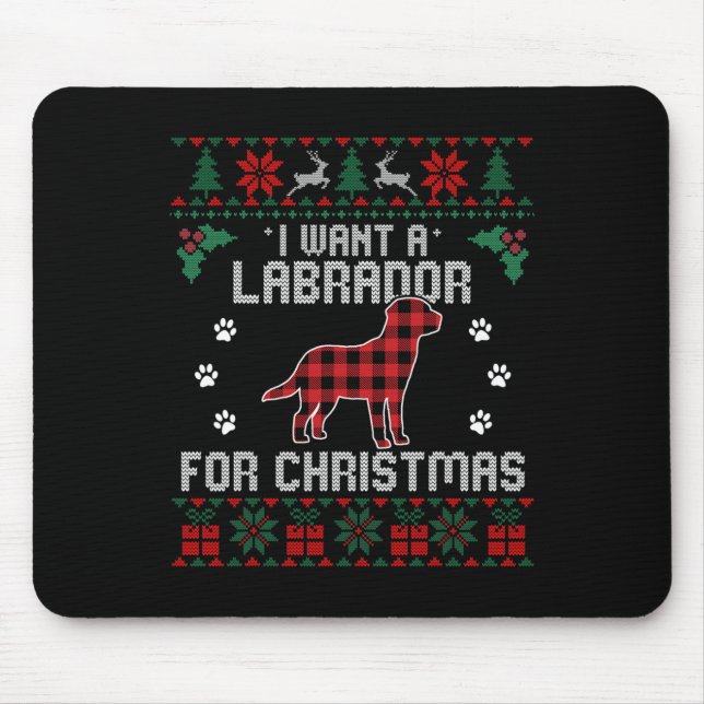 Alfombrilla De Ratón Labrador Recuperador Perro Lover Regalos Navidades (Frente)