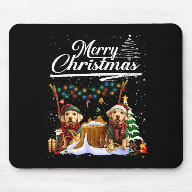 Alfombrilla De Ratón Labrador Retriever Christmas Tree Decorations Dog  (Frente)