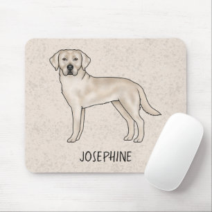 Alfombrilla De Ratón Labrador Retriever Labrador Crema Perro Con Nombre