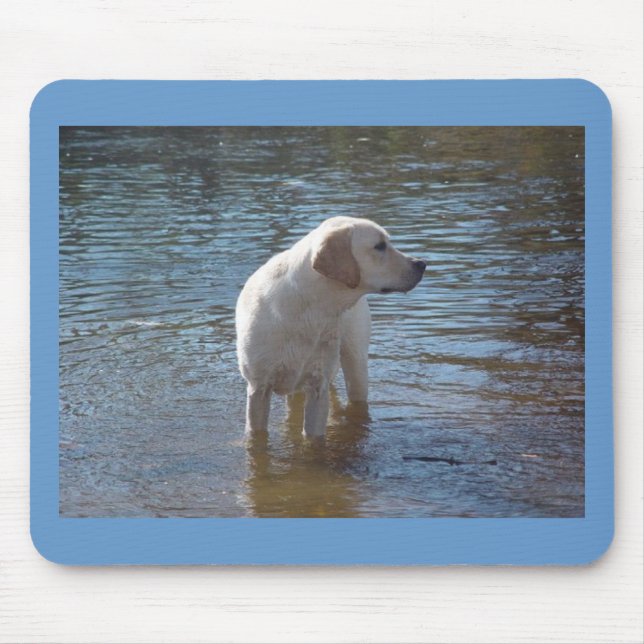 Alfombrilla De Ratón Labrador retriever Mousepad en el lago (Frente)