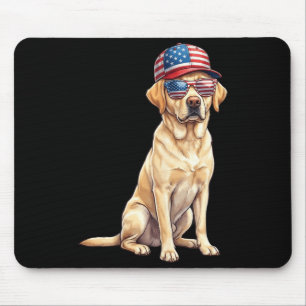 Alfombrilla De Ratón Labrador Retriever Perro Bandera Americana Lab Ama