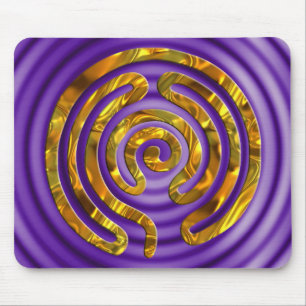 Alfombrilla De Ratón Labyrinth GOLD ondas violetas
