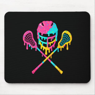 Alfombrilla De Ratón Lacrosse Drip Lax Helmet Hielo Crema Sticks