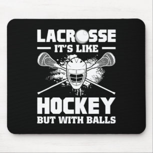 Alfombrilla De Ratón Lacrosse Es Como Hockey Pero Con Jugador Divertido