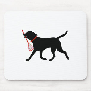 Alfombrilla De Ratón Lacrosse Labrador Fetch Lacrosse Stick Black Lab T