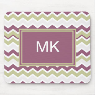 Alfombrilla De Ratón Ladrillo Chevron monogramado
