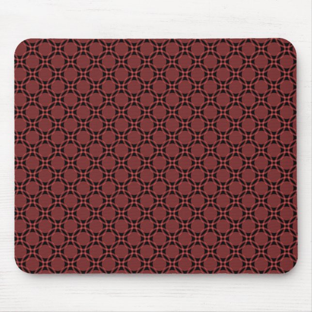 Alfombrilla De Ratón Ladrillo Rojo Funky Circles Mousepad (Frente)