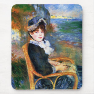 Alfombrilla De Ratón Lady by the Seashore (por Pierre-Auguste Renoir)