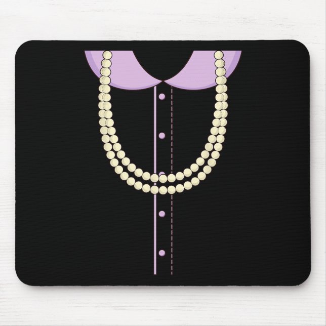 Alfombrilla De Ratón Lady Costume 100 Días De Perlas Escolares Abuela H (Frente)