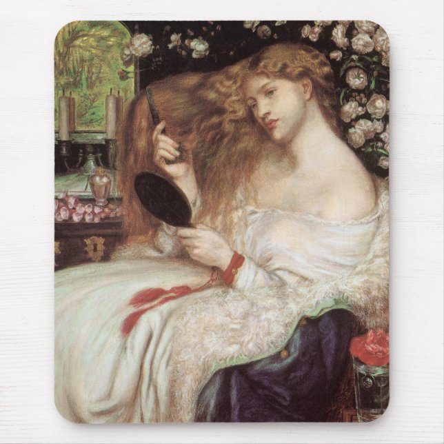 Alfombrilla De Ratón Lady Lilith de Rossetti, portata victoriana de épo (Frente)