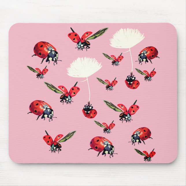 Alfombrilla De Ratón Ladybirds Personalizado Fondo Mousepad (Frente)