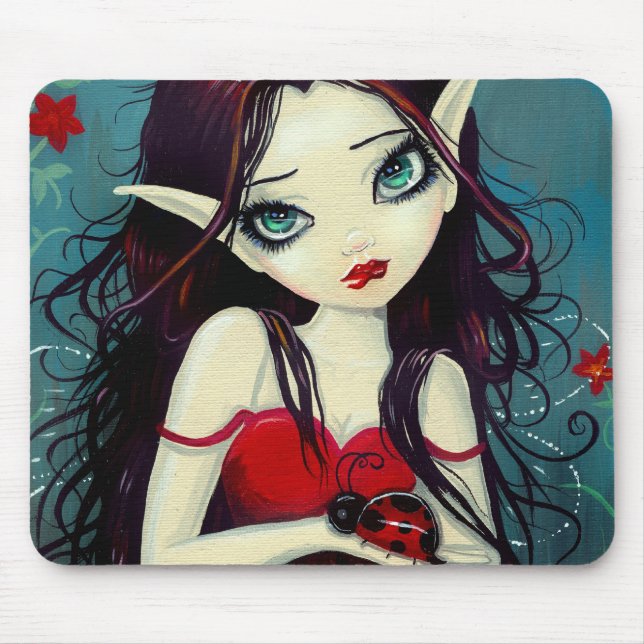Alfombrilla De Ratón Ladybug Big Eye Fairy Art (Frente)