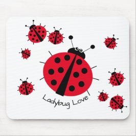 Alfombrilla De Ratón Ladybug Love Girly Fun Cute Personalizado