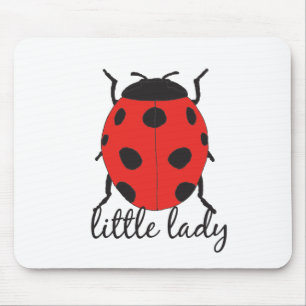 Alfombrilla De Ratón Ladybug Red & Black Baby Cute Red Ladybug Insect
