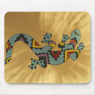 Alfombrilla De Ratón Lagarto geco pintado en la pared, Tucson, Arizona,