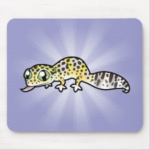 Alfombrilla De Ratón Lagarto Leopardo de Dibujos Animados