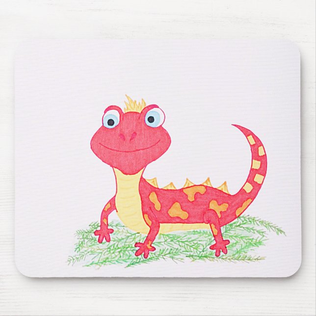 Alfombrilla De Ratón Lagarto Rojo (Frente)