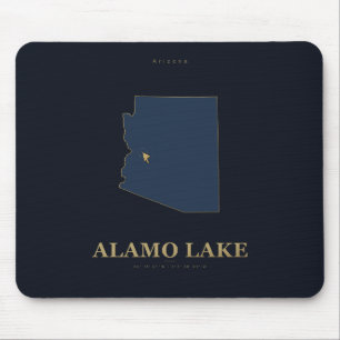 Alfombrilla De Ratón Lago Alamo Silueta de Ubicación Arizona