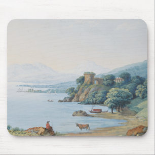 Alfombrilla De Ratón Lago annecy con el castillo de Carl Luis Hackert