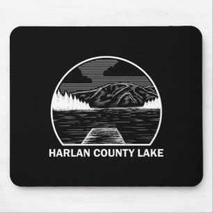 Alfombrilla De Ratón lago del condado de Harlan nebraska divertido vera