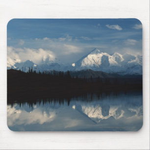 Alfombrilla De Ratón Lago Espejo con Montañas Bosques y Nevadas