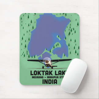 Alfombrilla De Ratón Lago Loktak estado de Manipur, India mapa