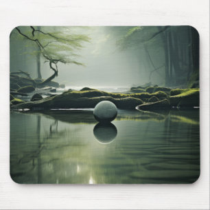 Alfombrilla De Ratón Lago Mist Tranquilo Naturaleza Pacífica