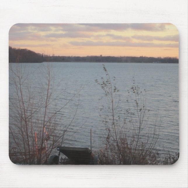 Alfombrilla De Ratón Lago Shore Sunset Mousepad (Frente)