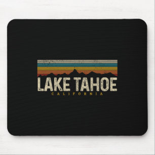 Alfombrilla De Ratón Lago Tahoe Vintage Montañas Senderismo Camping Ret