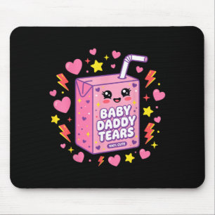 Alfombrilla De Ratón Lágrimas de Papá Bebé Kawaii Caja de Jugo Divertid