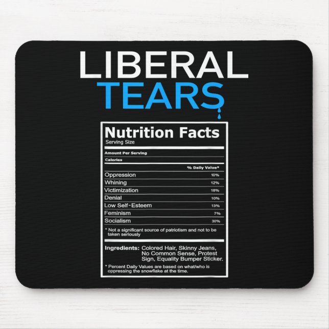 Alfombrilla De Ratón Lágrimas liberales contra los liberales partidario (Frente)