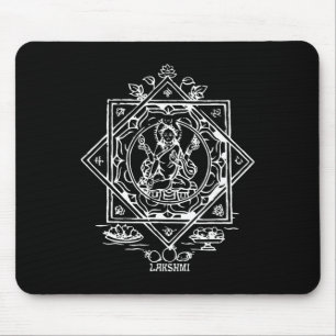 Alfombrilla De Ratón Lakshmi diosa hindú de la riqueza hinduismo Yantra